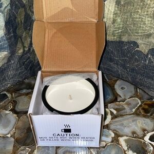 Anthropologie Wondery Mountain Loving Enamel Camp Mug Candle